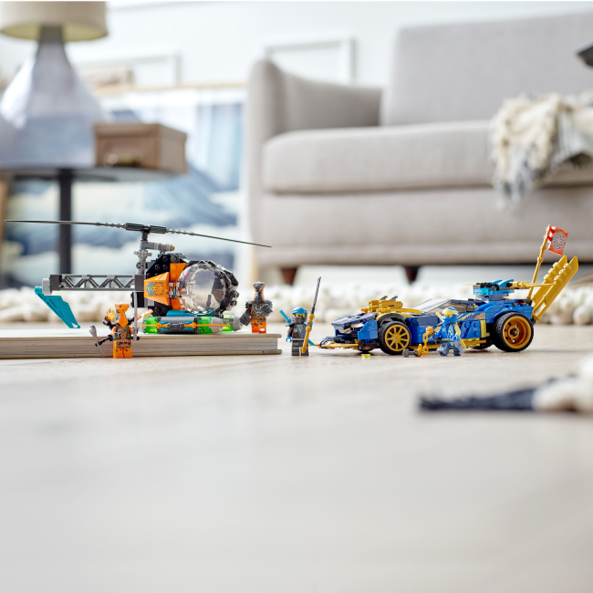 Конструктори LEGO - Конструктор LEGO NINJAGO Гоночний автомобіль Джея та Нії EVO (71776)#4