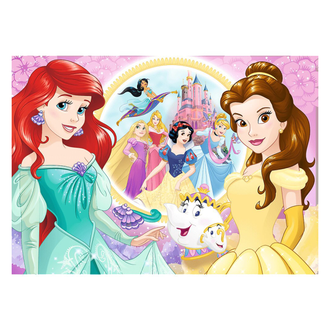Пазлы - Пазл Trefl Glitter Ариэль и Белль 100 элементов (14819)#2