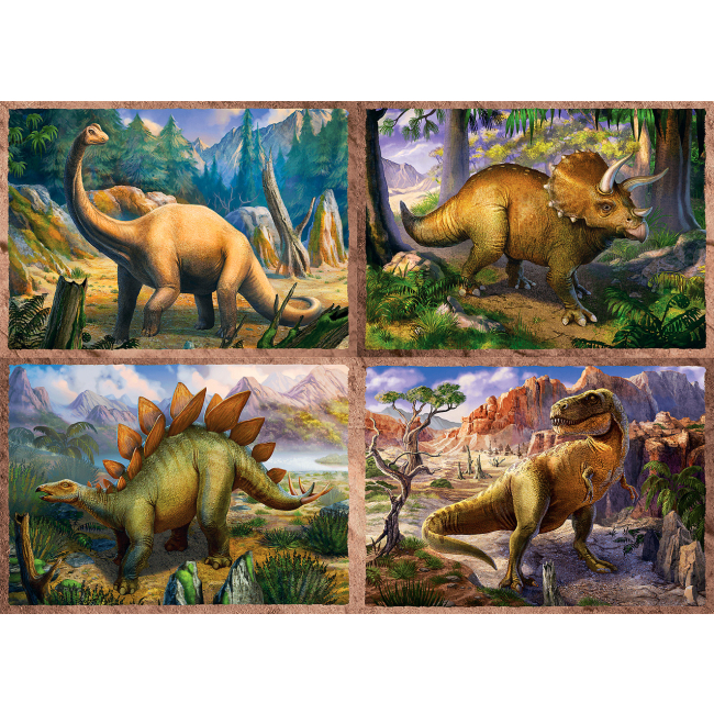 Пазлы - Пазл Trefl Интересные динозавры 4 в 1 (34383)#2