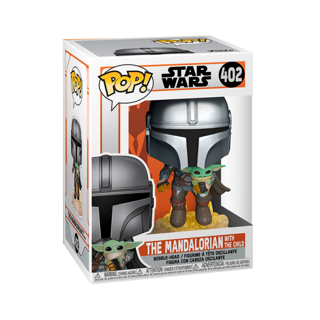 Фигурки персонажей - Фигурка Funko Pop Star Wars Мандалорец, летящий с малышом (50959)#2