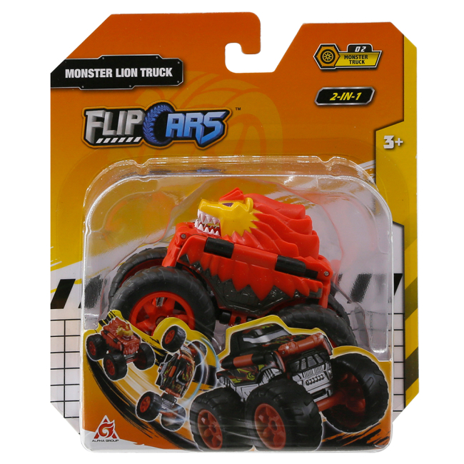 Автомоделі - Автомодель Flip Cars Монстр-трак Лев 2 в 1 (EU463875A-02)#3
