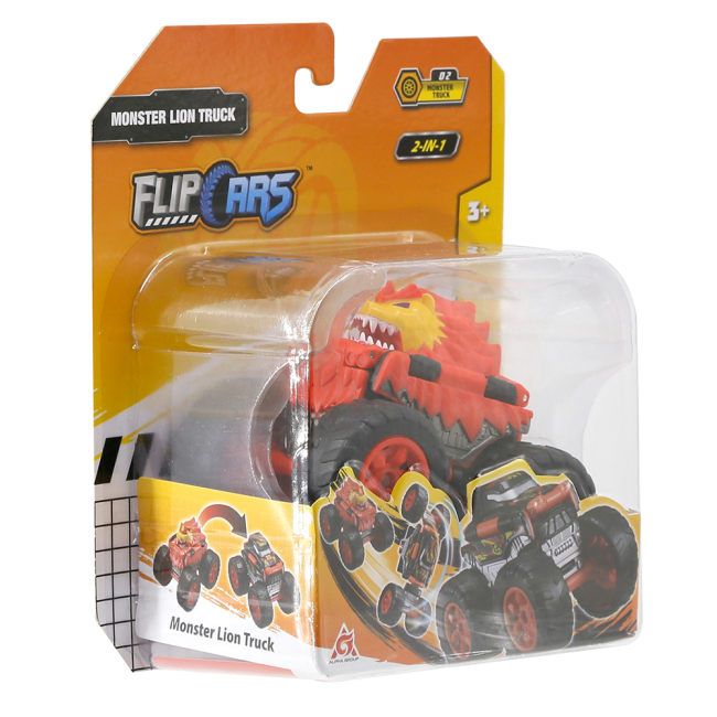 Автомоделі - Автомодель Flip Cars Монстр-трак Лев 2 в 1 (EU463875A-02)#4