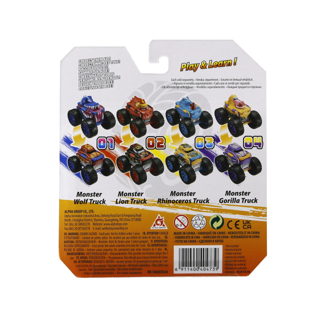 Трансформеры - Машинка-трансформер Flip Cars Монстр-трак Горилла 2 в 1 (EU463875A-04)#5