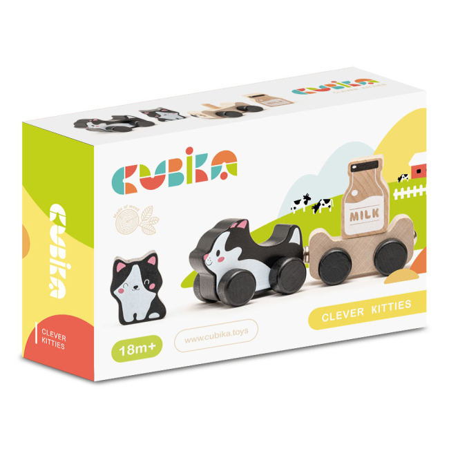 Развивающие игрушки - Деревянная игрушка Cubika Веселые котята (15450) (4823056515450)#3
