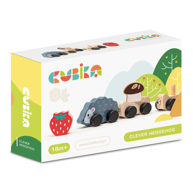 Развивающие игрушки - Деревянная игрушка Cubika Ежик-путешественник (15467)#3