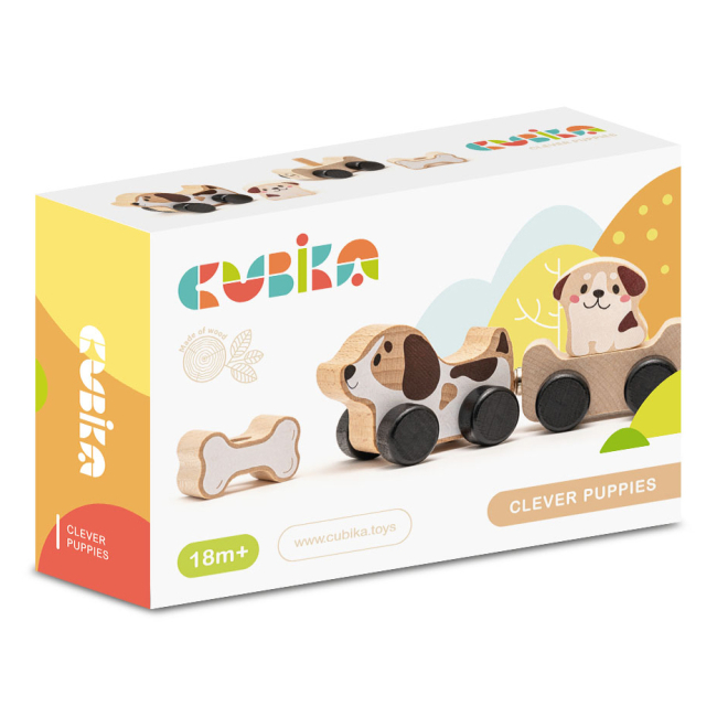Развивающие игрушки - Деревянная игрушка Cubika Сообразительные щенята (15443) (4823056515443)#3