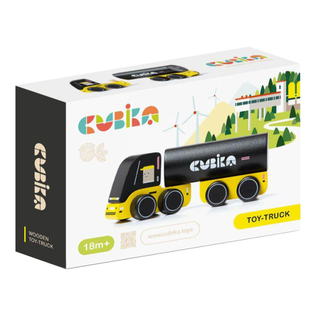 Машинки для малышей - Деревянная машинка Cubika Грузовик 1 (15528) (4823056515528)#3