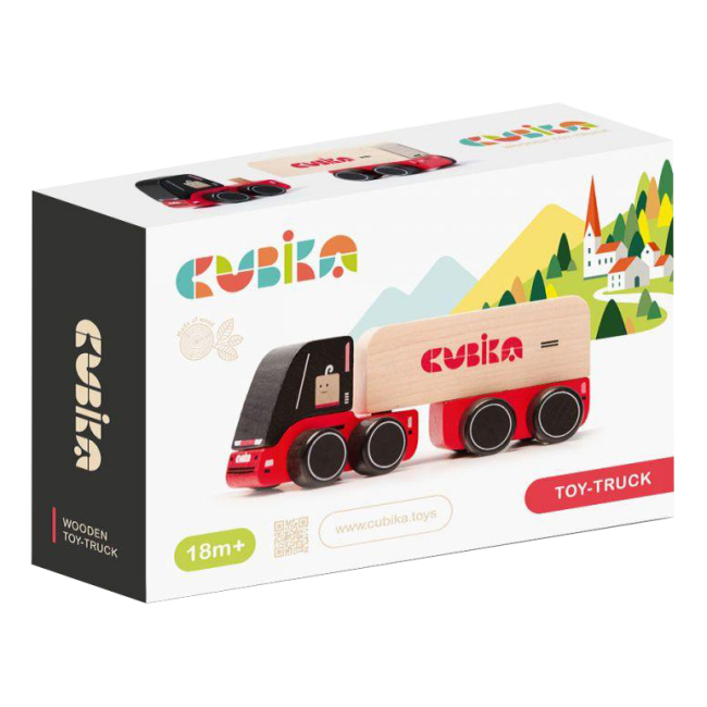 Машинки для малышей - Деревянная машинка Cubika Грузовик 2 (15535) (4823056515535)#2