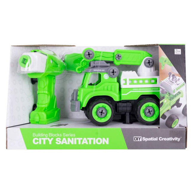 Конструкторы с уникальными деталями - Конструктор DIY Spatial Creativity Строительный кран (CJ-1365129)#2