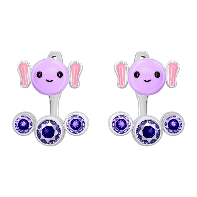 Ювелірні прикраси - Сережки джекети UmaUmi Magic Seven LIL вухоніг фіолетовий (2210000005754)#2