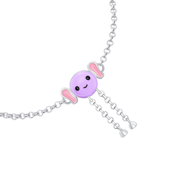 Ювелірні прикраси - Браслет на ланцюжку UmaUmi​ Magic Seven LIL вухоніг фіолетовий (2210000005785)#2