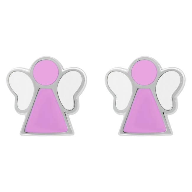 Ювелирные украшения - Серьги UmaUmi Symbols Ангелочек розовые (2210000005877)#2