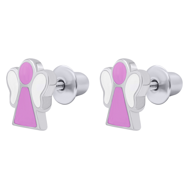 Ювелирные украшения - Серьги UmaUmi Symbols Ангелочек розовые (2210000005877)#3