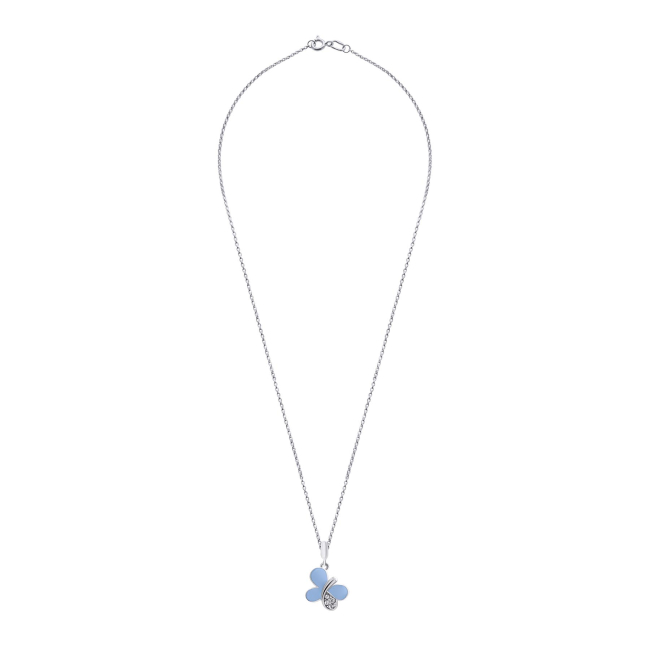 Ювелирные украшения - Кулон UmaUmi Fly Бабочка блестящая голубая (0010000016970)#3