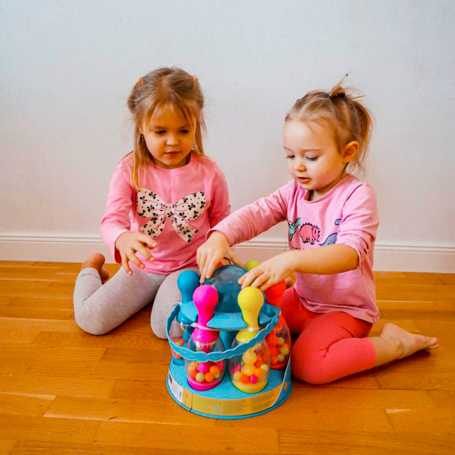 Спортивные активные игры - Игровой набор Battat Яркий боулинг с подставкой голубой (BX4511Z)#5