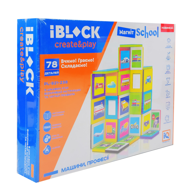 Магнітні конструктори - Магнітний конструктор IBLOCK 78 деталей (PL-921-238)#2