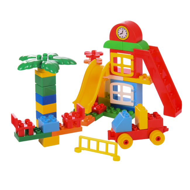 Конструкторы с уникальными деталями - Конструктор IBLOCK Медвежонок красная крышка 46 деталей (PL-921-267/5)#2