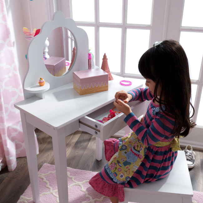 Наборы профессий - Туалетный столик KidKraft Medium vanity and stool (13009)#5