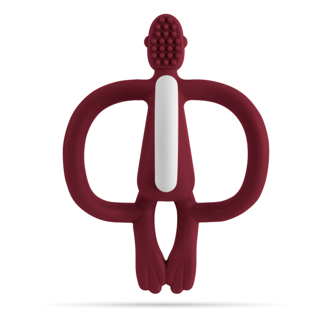 Погремушки, прорезыватели - Прорезыватель Matchistick Monkey Обезьянка бардовый (MM-T-012)#3