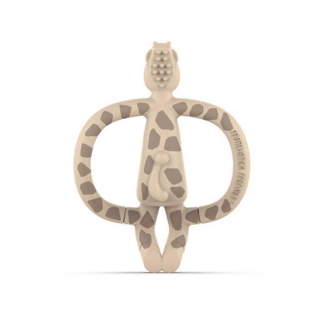 Брязкальця, прорізувачі - Прорізувач Matchistick Monkey Жираф коричневий (MM-G-001)#3