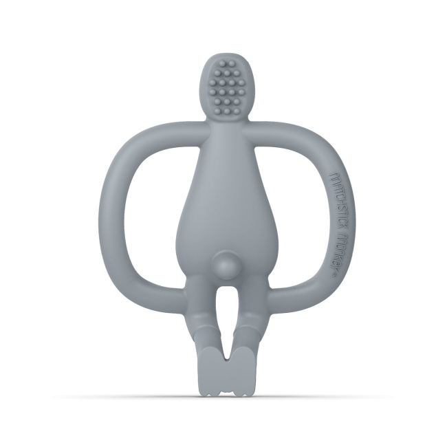 Брязкальця, прорізувачі - Прорізувач Matchistick Monkey Пінгвін сірий (MM-PE-001)#3