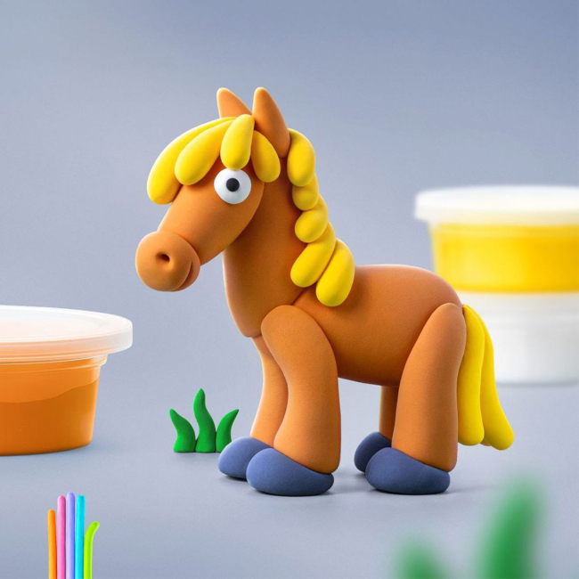 Наборы для лепки - ​Набор пластилина Липака Лошадка (30046-UA01)#4