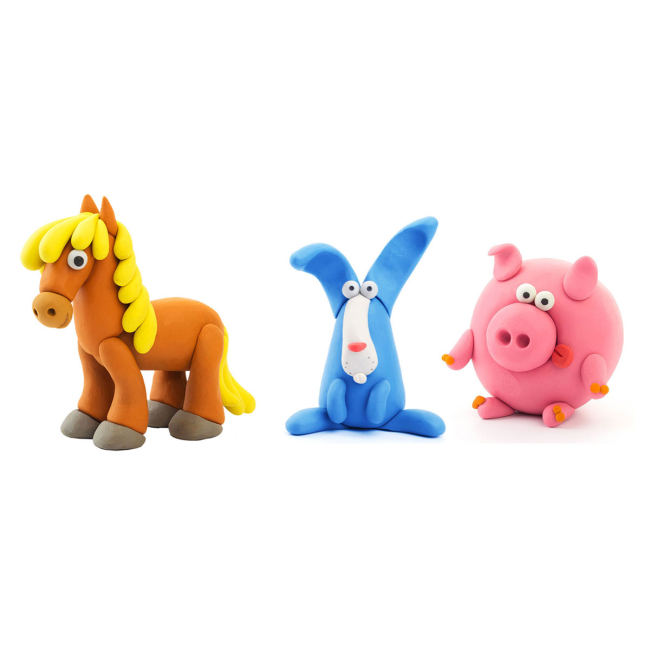 Наборы для лепки - Набор пластилина Липака Поросенок, лошадка, кролик (60023-UA01)#3