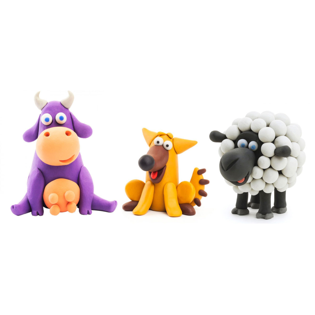 Наборы для лепки - Набор пластилина Липака Коровка, песик, овца (60024-UA01)#3