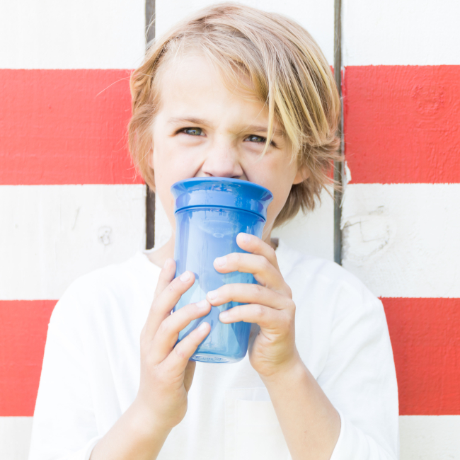 Товары по уходу - Чашка-непроливайка Nuby 360 с крышкой голубая (NV0414003blu)#3