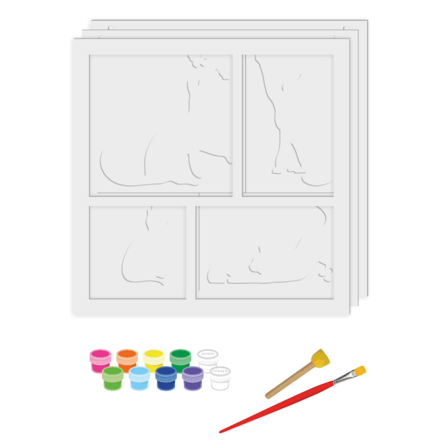 Набори для творчості - 3D картина Rosa Talent 4 Cats 30 х 30 см (N0003501)#3