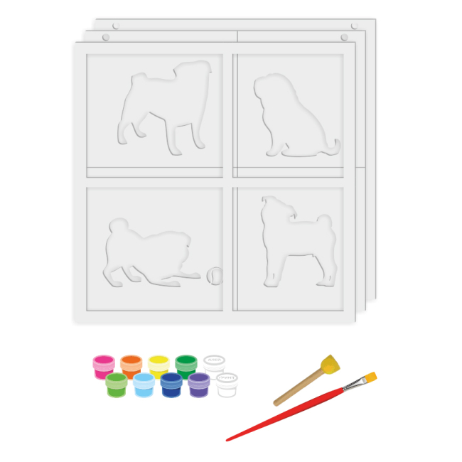 Набори для творчості - 3D картина Rosa Talent 4 Dogs 30 х 30см (N0003502)#3