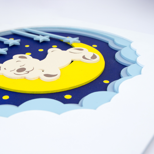 Набори для творчості - 3D картина Rosa Talent Ведмедик на місяці 30 х 30 см (N0003505)#4