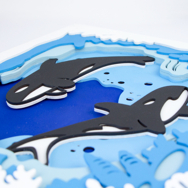 Набори для творчості - 3D картина Rosa Talent Косатки 30 х 30 см (N0003506)#4