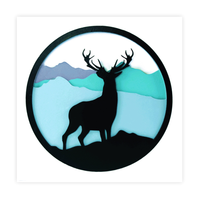Набори для творчості - 3D картина Rosa Talent Олень в горах 30 х 30 см (N0003504)#2