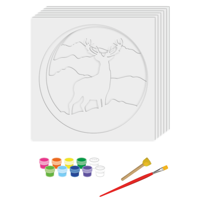 Набори для творчості - 3D картина Rosa Talent Олень в горах 30 х 30 см (N0003504)#3