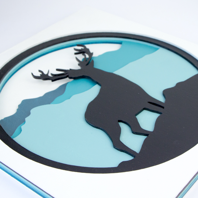 Набори для творчості - 3D картина Rosa Talent Олень в горах 30 х 30 см (N0003504)#4