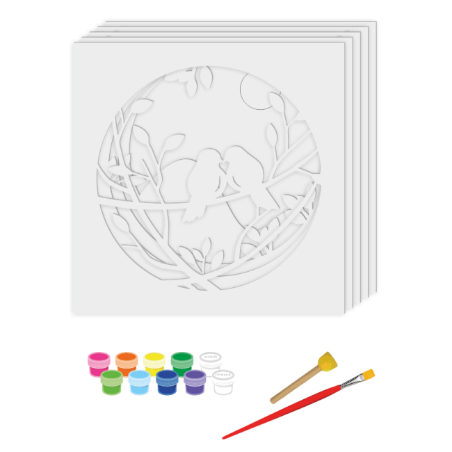 Набори для творчості - 3D картина Rosa Talent Птахи на гілці 30 х 30 см (N0003503)#3