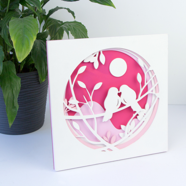 Набори для творчості - 3D картина Rosa Talent Птахи на гілці 30 х 30 см (N0003503)#5