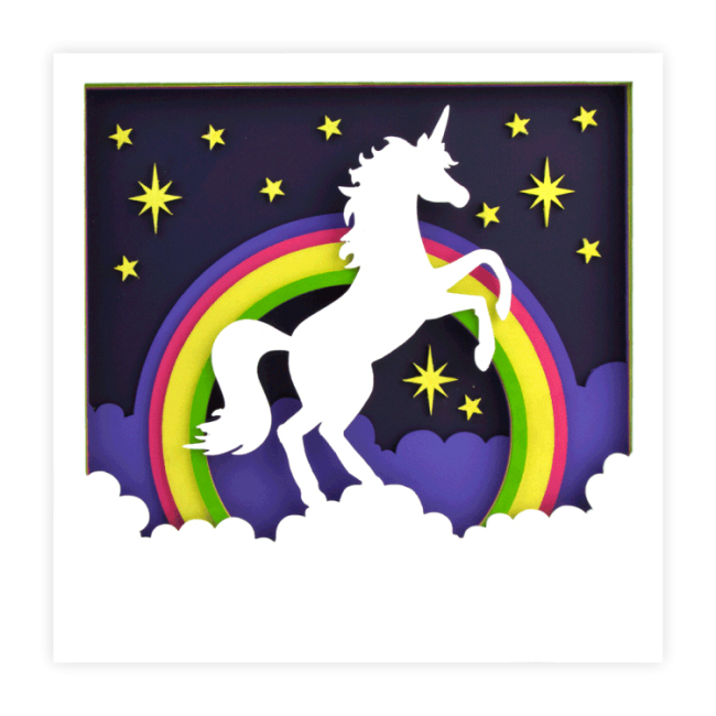 Набори для творчості - 3D картина Rosa Talent Юнікорн та райдуга 30 х 30 см (N0003514)#2