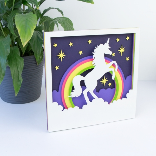 Набори для творчості - 3D картина Rosa Talent Юнікорн та райдуга 30 х 30 см (N0003514)#5
