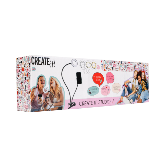 Блогерство и стриминг - Кольцевая лампа Create It! Набор с прищепкой и держателем телефона (32006)#4
