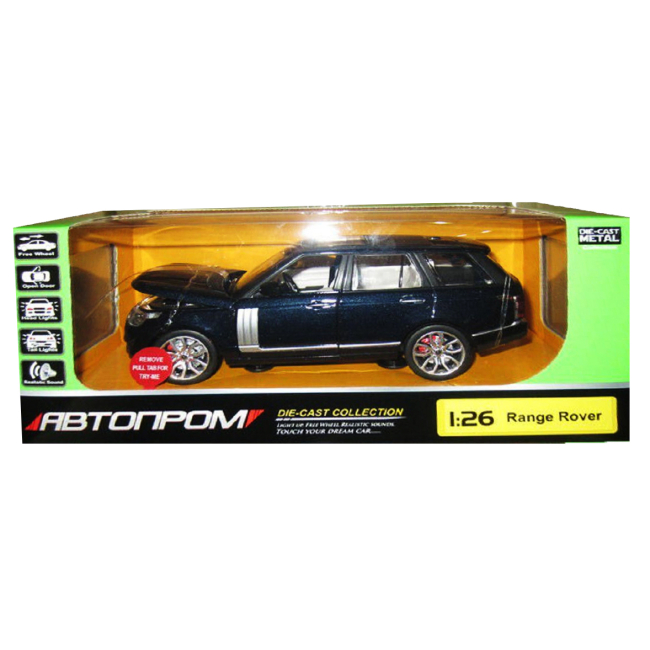 Автомоделі - Автомодель Автопром Range Rover чорна 1:26 (68263A/68263A-1)#2