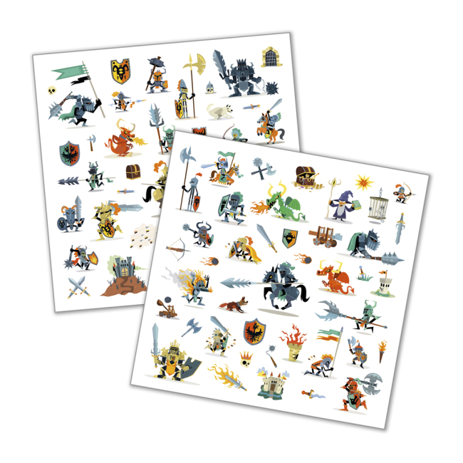Наборы для творчества - Набор наклеек DJECO Рыцари 160 шт (DJ08886)#2