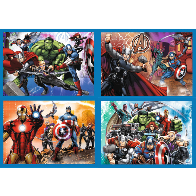 Пазлы - Пазл Trefl Героические Мстители 4 в 1 (34386)#2