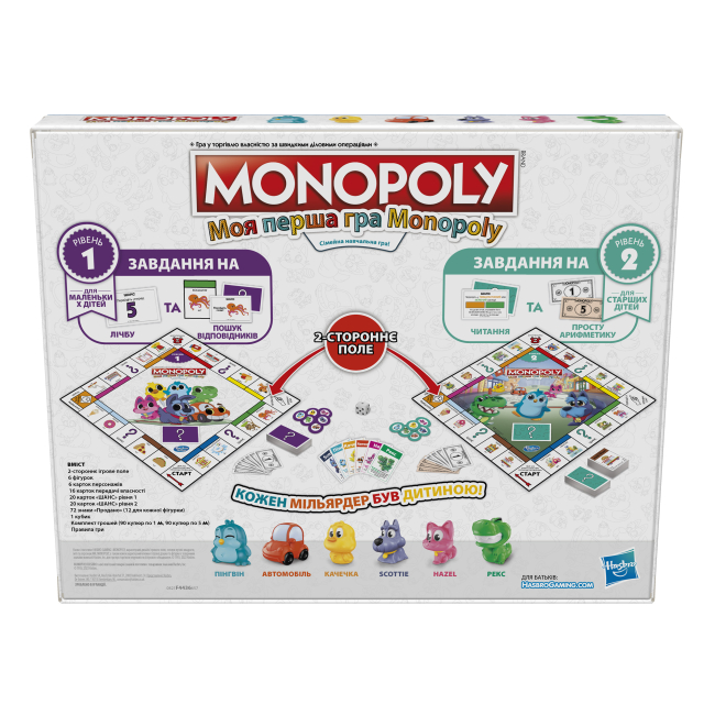 Настільні ігри - Настільна гра Hasbro Gaming Моя перша Монополія (F4436657)#4