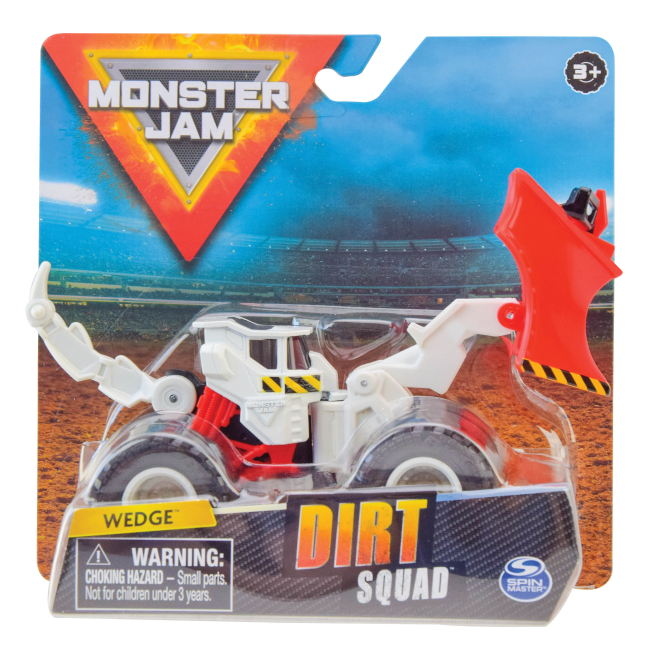 Транспорт и спецтехника - Техника Monster Jam Dirt squad Wedge белый с красным 1:64 (6055226-1)#3