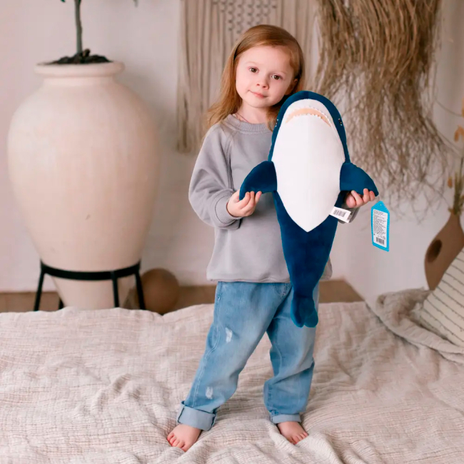 М'які тварини - М'яка іграшка WP Merchandise Акула бірюзова 50 см (FWPTSHARK22BL0050)#4