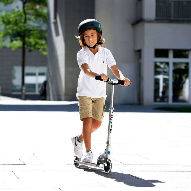 Самокаты - Самокат Micro Sprite LED Матовый серебристый (SA0216)#3