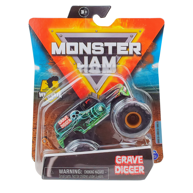 Автомодели - Автомодель Monster Jam Grave digger series 20 чёрная 1:64 (6044941-22)#3