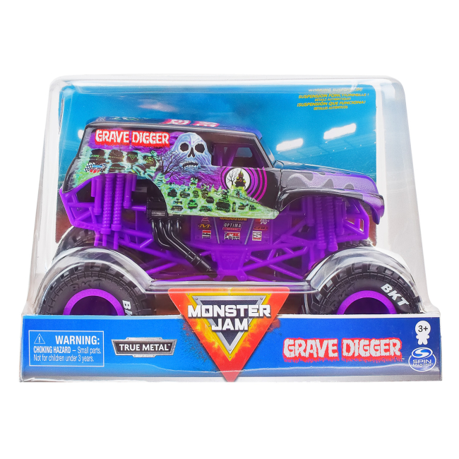 Автомодели - Машинка Monster Jam Grave Digger фиолетовая 1:24 (6056371/6056371-8)#3